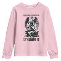 Do Not Make Peace With Evil Youth Sweatshirt Archangel Saint Michael