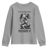 Do Not Make Peace With Evil Youth Sweatshirt Archangel Saint Michael