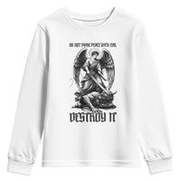 Do Not Make Peace With Evil Youth Sweatshirt Archangel Saint Michael