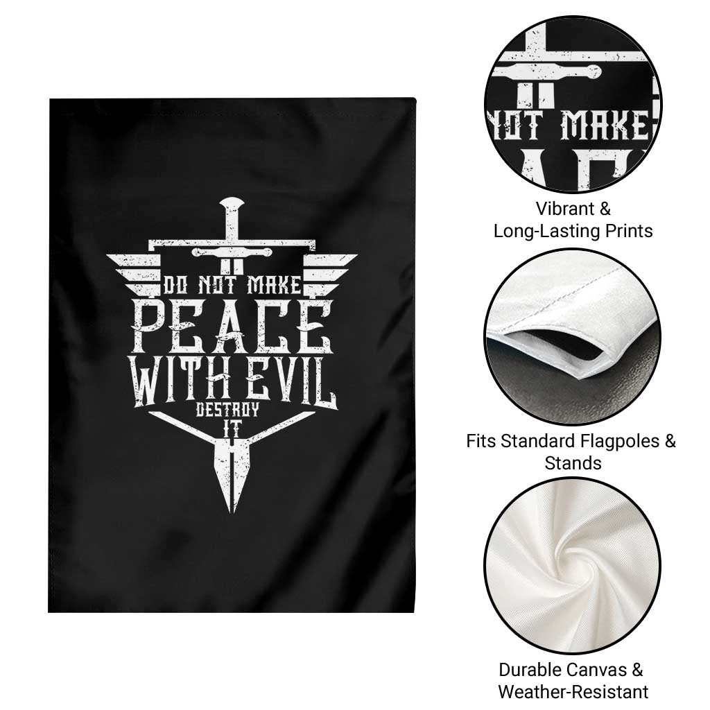 Do Not Make Peace With Evil Garden Flag Catholic Protection Gift