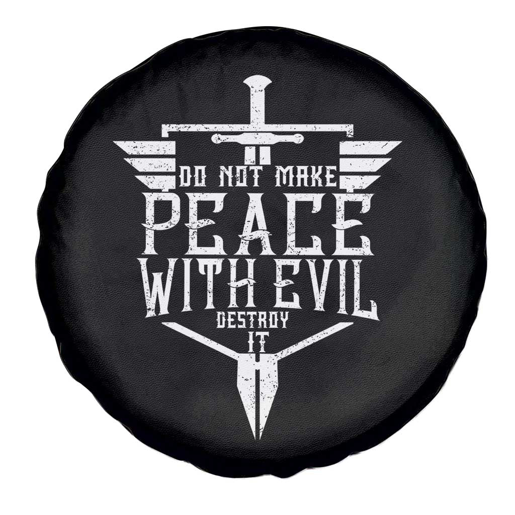 Do Not Make Peace With Evil Spare Tire Cover Catholic Protection Gift