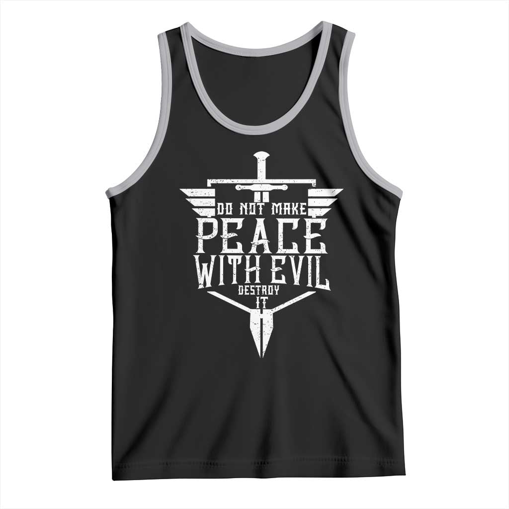 Do Not Make Peace With Evil Tank Top Catholic Protection Gift