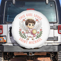 This Girl Loves Saint Michael Spare Tire Cover Religious Faith Gift