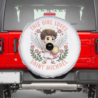 This Girl Loves Saint Michael Spare Tire Cover Religious Faith Gift