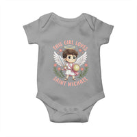 This Girl Loves Saint Michael Baby Onesie Religious Faith Gift