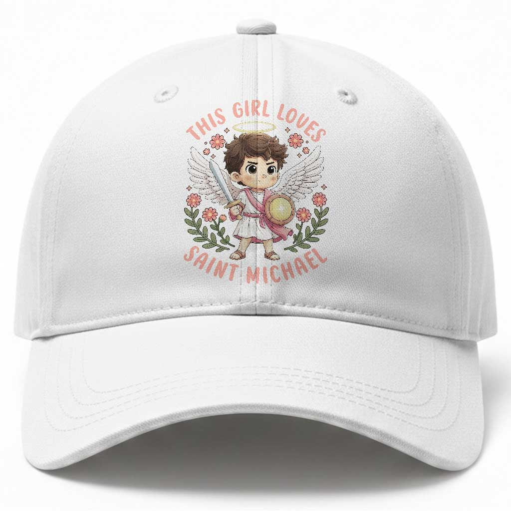 This Girl Loves Saint Michael Baseball Cap Religious Faith Gift
