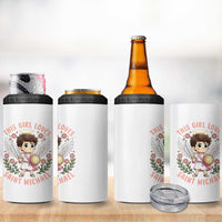 This Girl Loves Saint Michael 4 in 1 Can Cooler Tumbler Religious Faith Gift