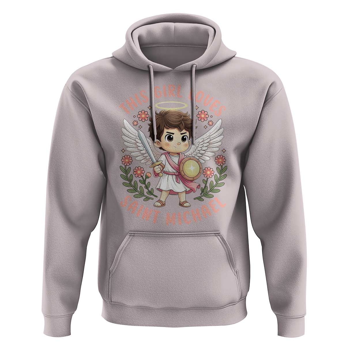This Girl Loves Saint Michael Hoodie Religious Faith Gift