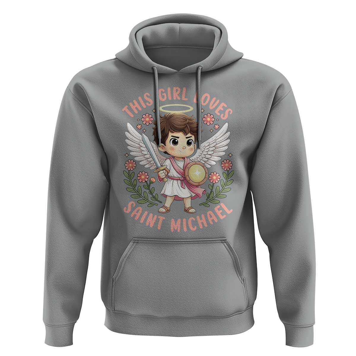 This Girl Loves Saint Michael Hoodie Religious Faith Gift