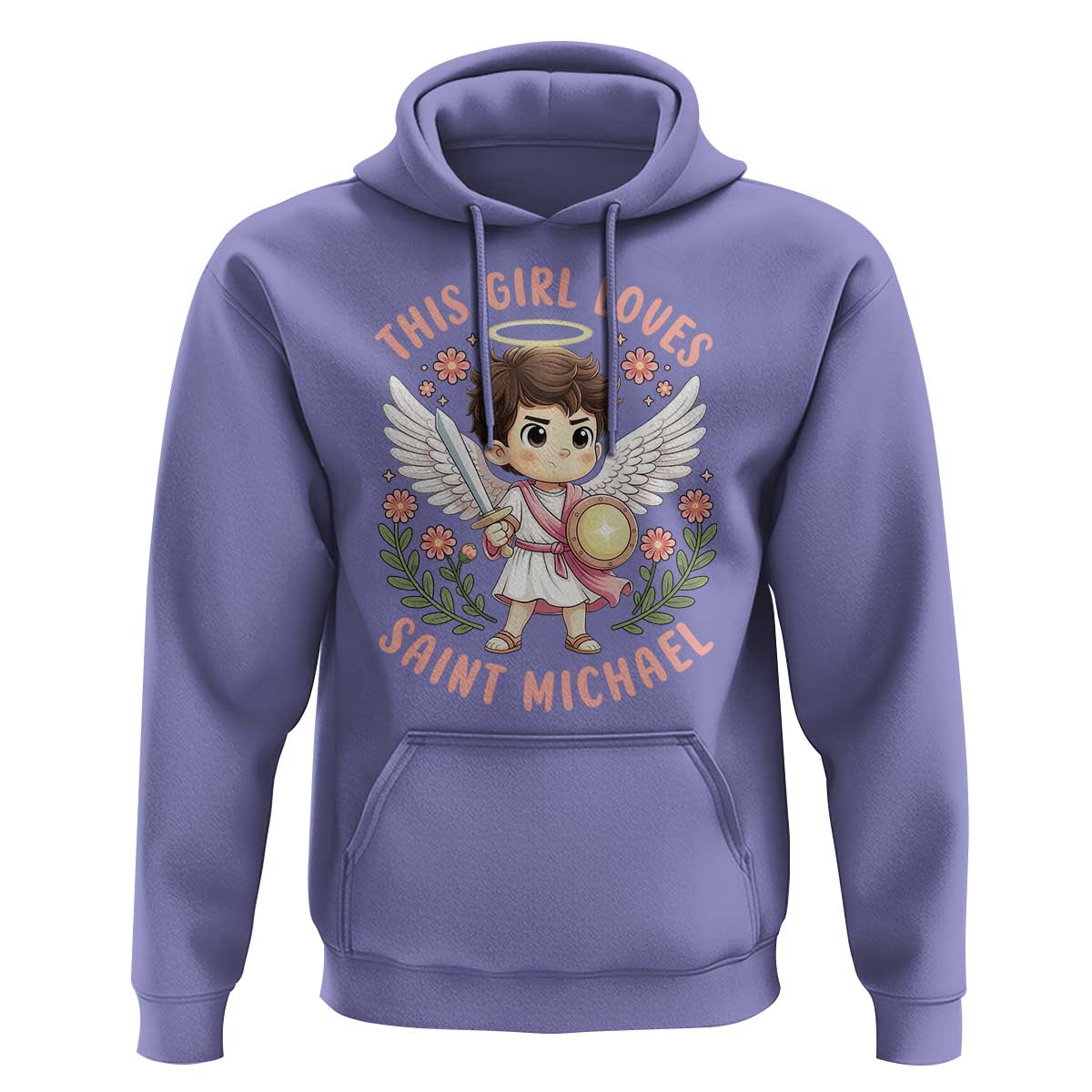 This Girl Loves Saint Michael Hoodie Religious Faith Gift