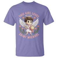This Girl Loves Saint Michael T Shirt Religious Faith Gift