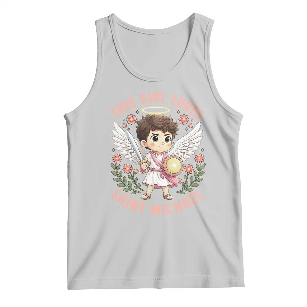 This Girl Loves Saint Michael Tank Top Religious Faith Gift