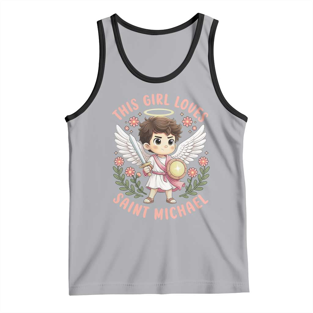 This Girl Loves Saint Michael Tank Top Religious Faith Gift