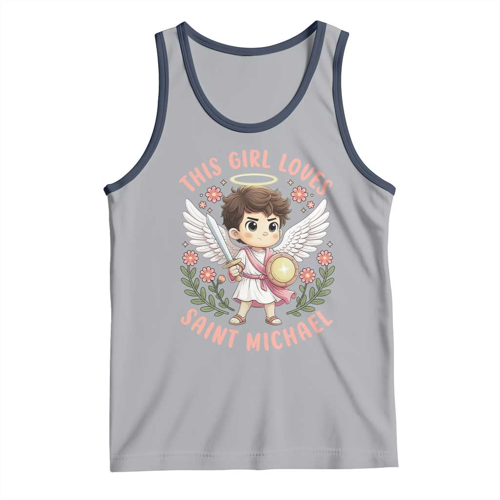 This Girl Loves Saint Michael Tank Top Religious Faith Gift