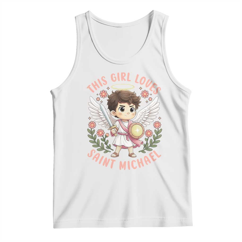 This Girl Loves Saint Michael Tank Top Religious Faith Gift