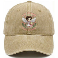 This Girl Loves Saint Michael Washed Cotton Baseball Cap Religious Faith Gift
