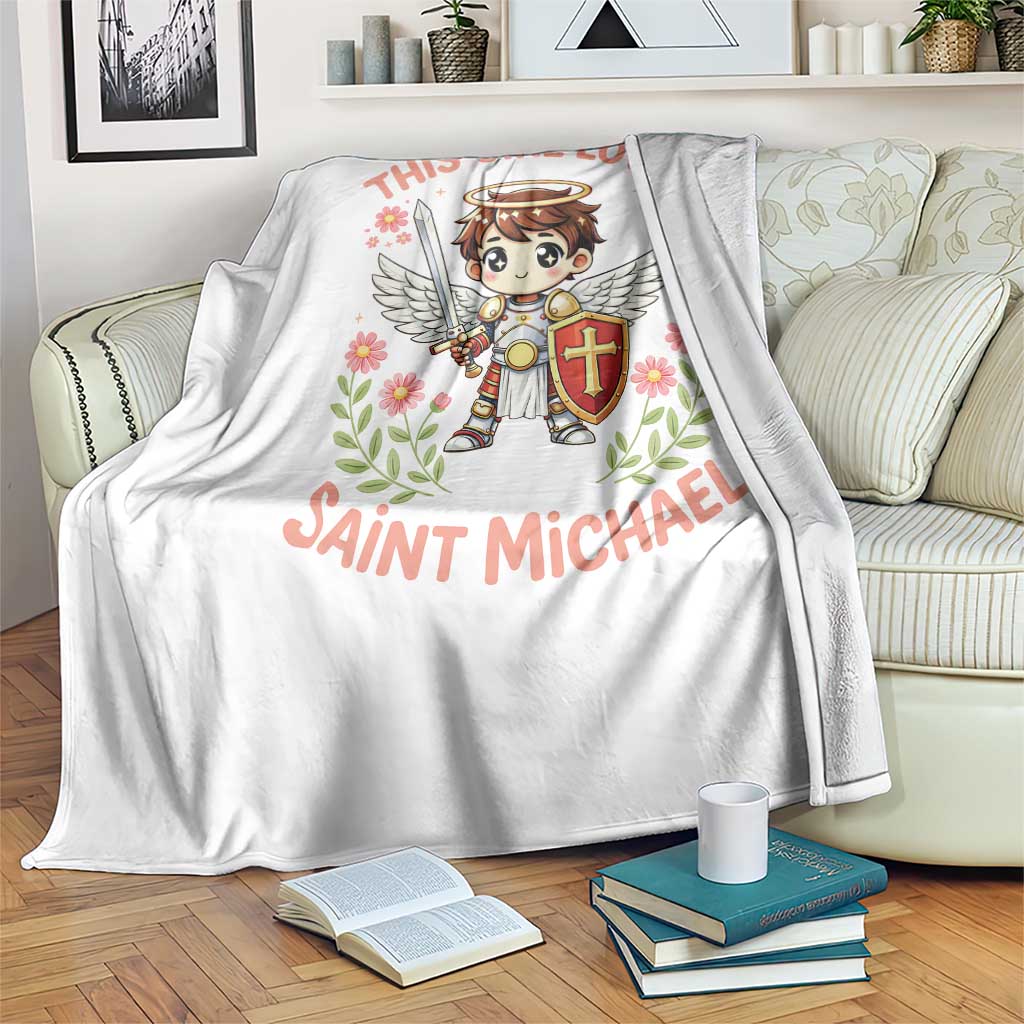 This Girl Loves Saint Michael Throw Blanket Catholic Faith Gift