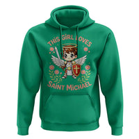 This Girl Loves Saint Michael Hoodie Catholic Faith Gift