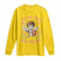 This Girl Loves Saint Michael Long Sleeve Shirt Catholic Faith Gift