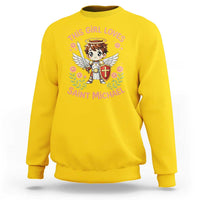 This Girl Loves Saint Michael Sweatshirt Catholic Faith Gift