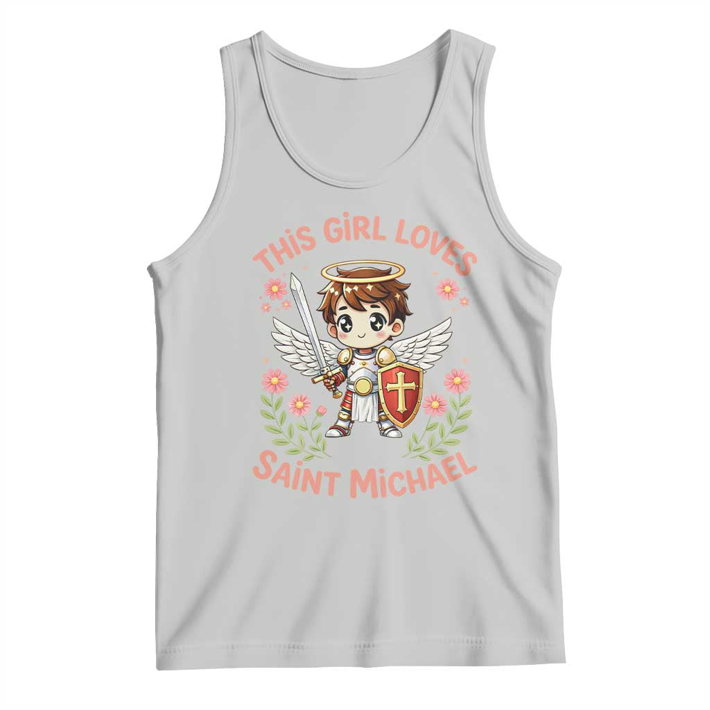 This Girl Loves Saint Michael Tank Top Catholic Faith Gift