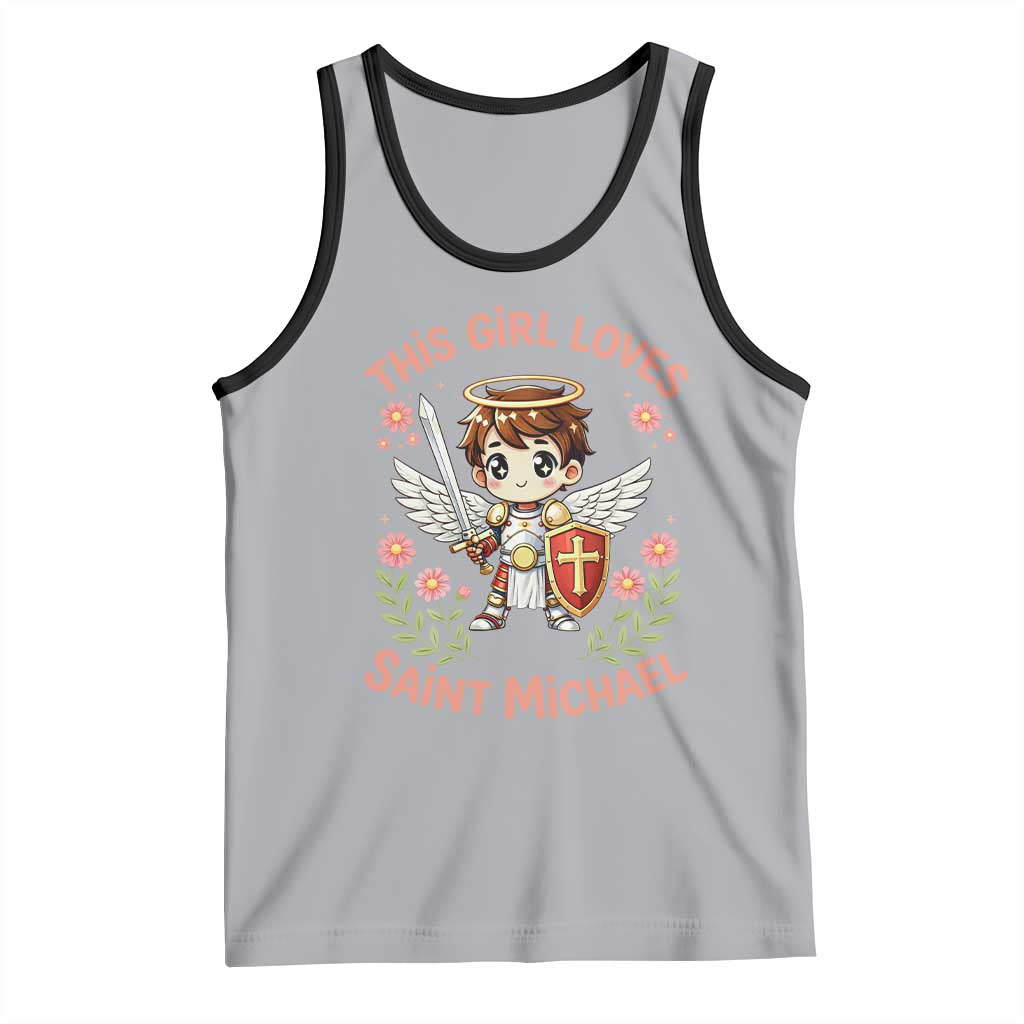 This Girl Loves Saint Michael Tank Top Catholic Faith Gift