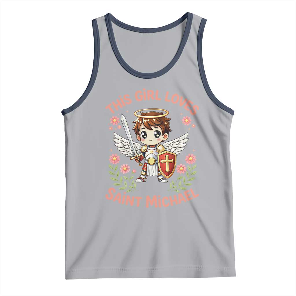 This Girl Loves Saint Michael Tank Top Catholic Faith Gift