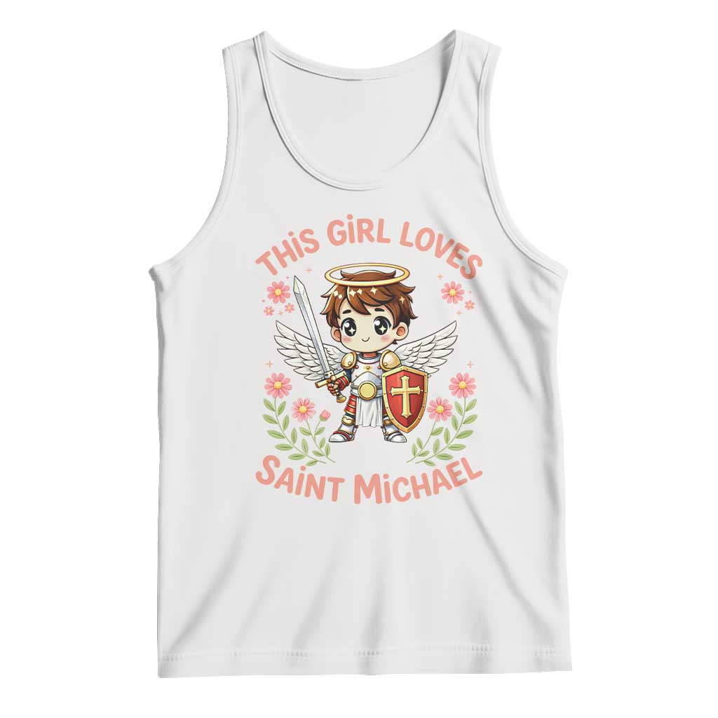 This Girl Loves Saint Michael Tank Top Catholic Faith Gift