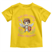 This Girl Loves Saint Michael Toddler T Shirt Catholic Faith Gift