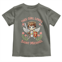 This Girl Loves Saint Michael Toddler T Shirt Catholic Faith Gift