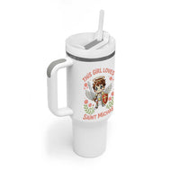 This Girl Loves Saint Michael Tumbler With Handle Catholic Faith Gift