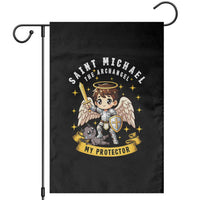 Funny Saint Michael Defeating Satan Garden Flag Religious Faith Gift