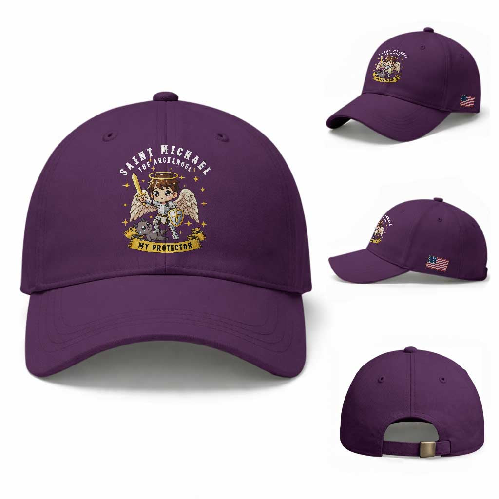 Funny Saint Michael Defeating Satan Baseball Cap Religious Faith Gift