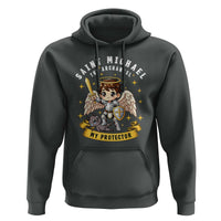 Funny Saint Michael Defeating Satan Hoodie Religious Faith Gift