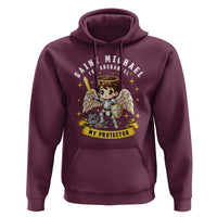 Funny Saint Michael Defeating Satan Hoodie Religious Faith Gift