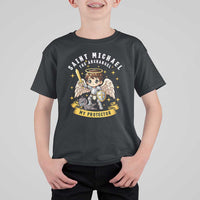 Funny Saint Michael Defeating Satan T Shirt For Kid Religious Faith Gift
