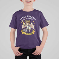 Funny Saint Michael Defeating Satan T Shirt For Kid Religious Faith Gift