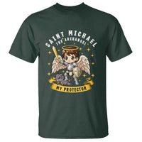 Funny Saint Michael Defeating Satan T Shirt Religious Faith Gift