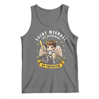 Funny Saint Michael Defeating Satan Tank Top Religious Faith Gift