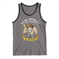 Funny Saint Michael Defeating Satan Tank Top Religious Faith Gift