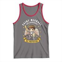 Funny Saint Michael Defeating Satan Tank Top Religious Faith Gift