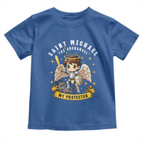 Funny Saint Michael Defeating Satan Toddler T Shirt Religious Faith Gift
