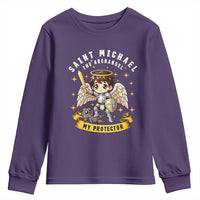 Funny Saint Michael Defeating Satan Youth Sweatshirt Religious Faith Gift