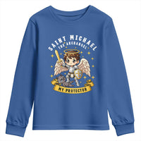 Funny Saint Michael Defeating Satan Youth Sweatshirt Religious Faith Gift