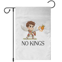 No Kings Garden Flag Funny Saint Michael Topples The Crown