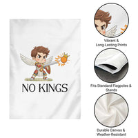No Kings Garden Flag Funny Saint Michael Topples The Crown
