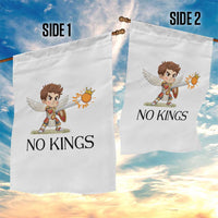 No Kings Garden Flag Funny Saint Michael Topples The Crown