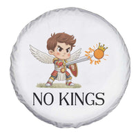 No Kings Spare Tire Cover Funny Saint Michael Topples The Crown