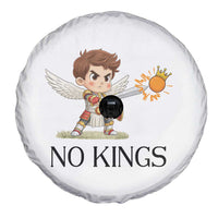 No Kings Spare Tire Cover Funny Saint Michael Topples The Crown