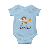No Kings Baby Onesie Funny Saint Michael Topples The Crown